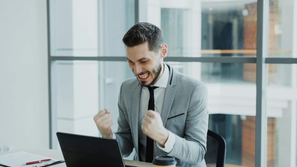 Beginner about to land your first freelance client using AI on laptop
